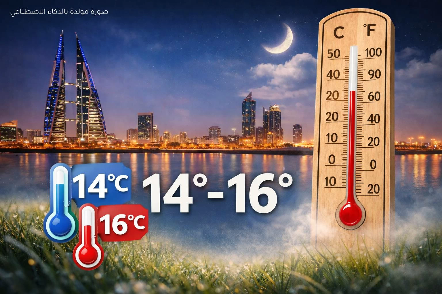 درجات الحرارة في البحرين تتراوح بين 14 و16 درجة مئوية 