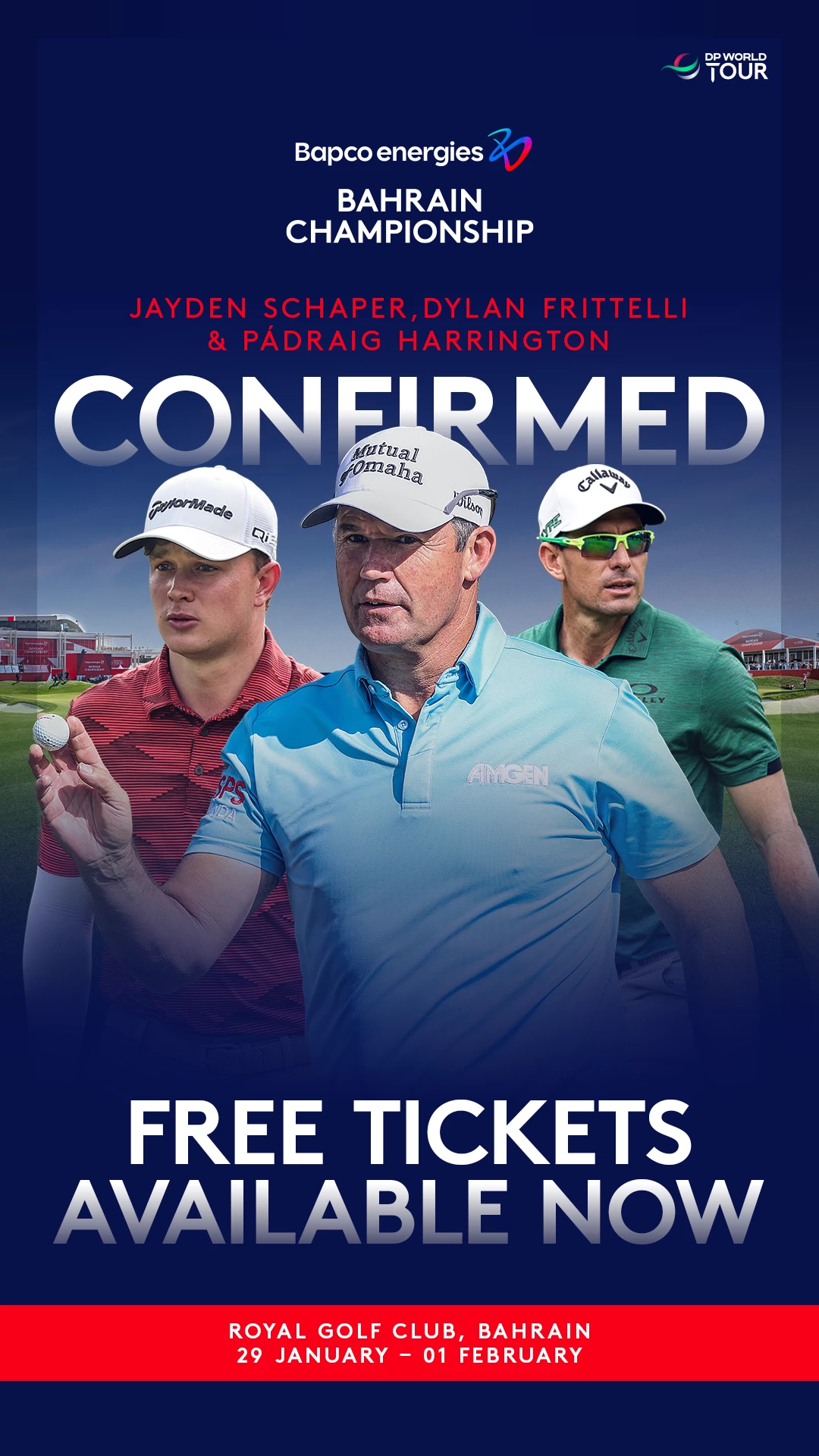 3 نجوم عالميون يؤكدون المشاركة في بطولة البحرين بابكو إنرجيز للجولف