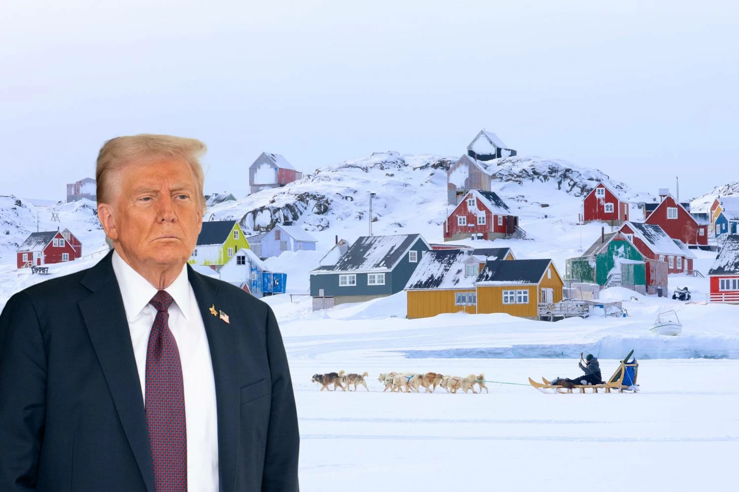 ترامب: دفاع غرينلاند &laquo;زلاجتان تجرهما كلاب&raquo;