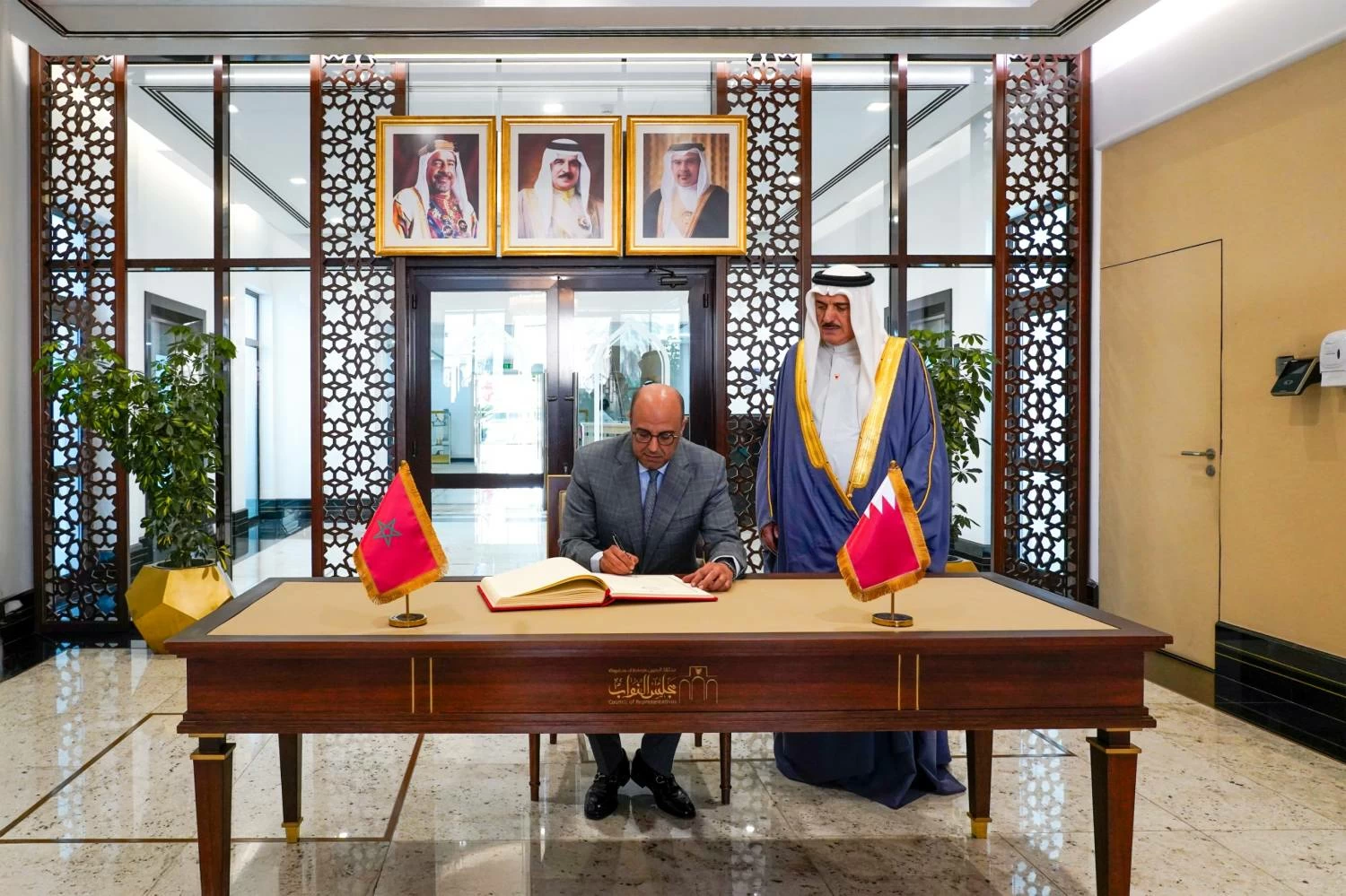 رئيس مجلس النواب يستقبل رئيس مجلس المستشارين المغربي 