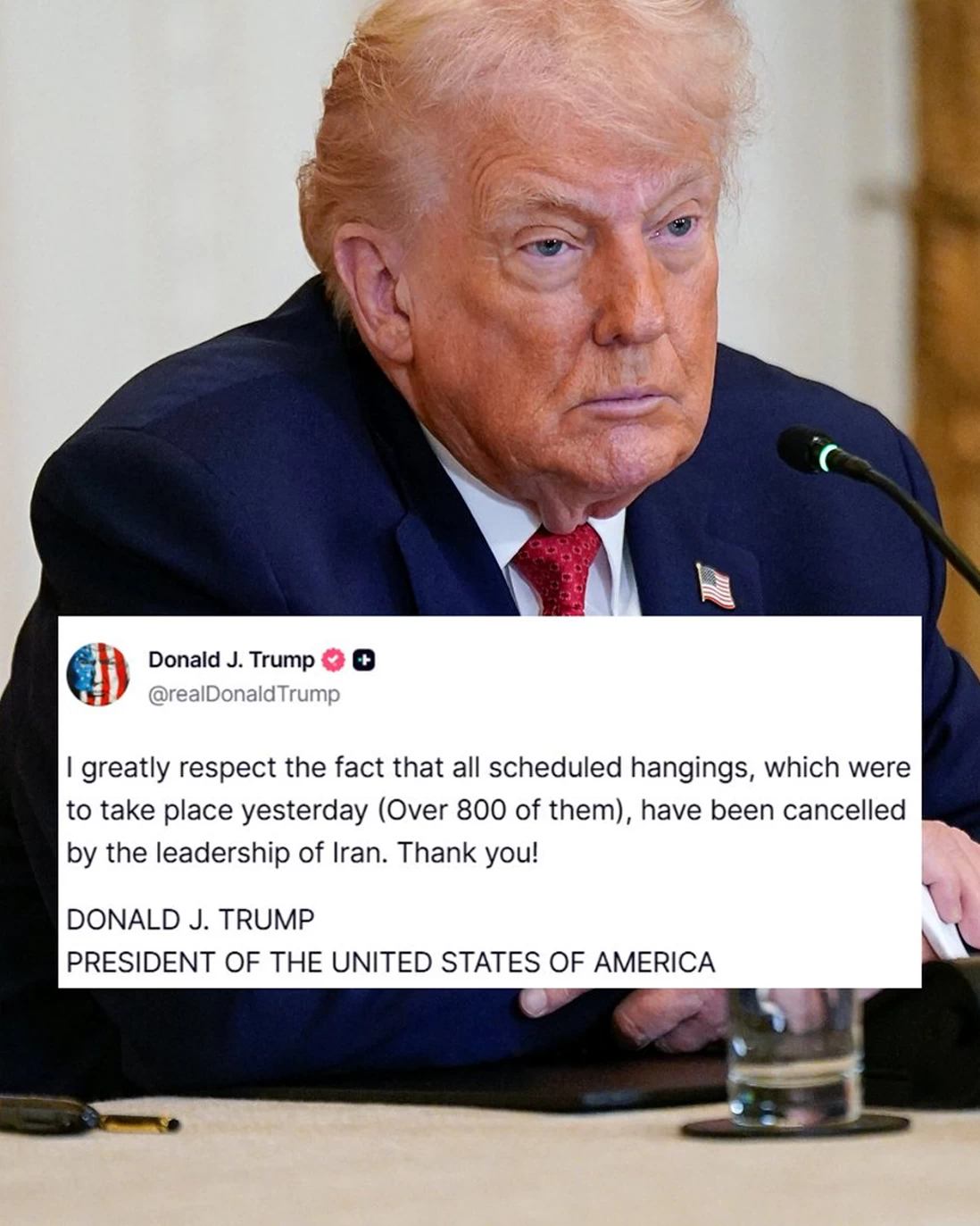 الرئيس الأمريكي: ألغيت توجيه ضربة عسكرية على إيران ولم يقنعني أحد بذلك