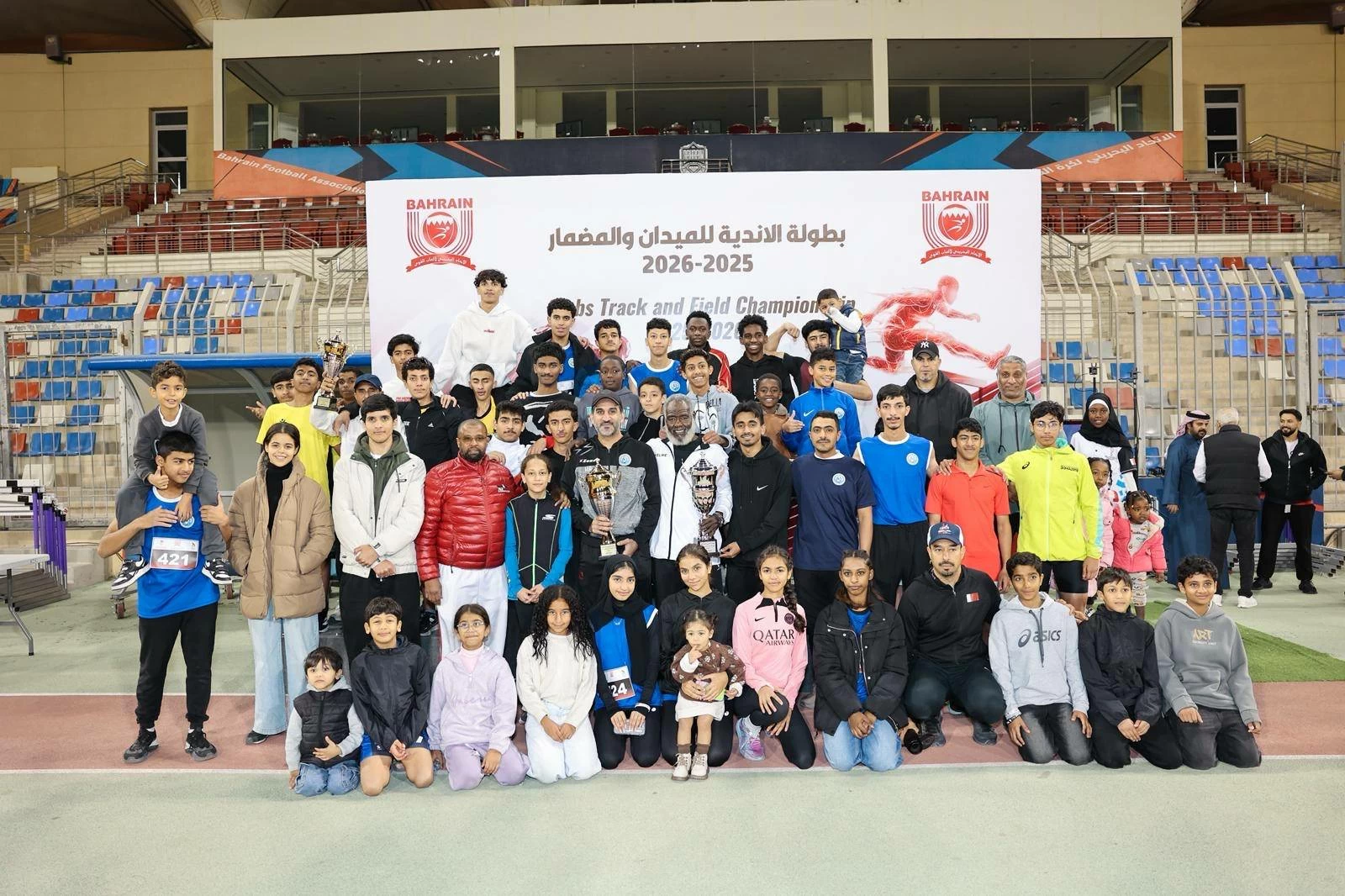 البسيتين يتوج ببطولتي الشباب والأشبال للميدان والمضمار