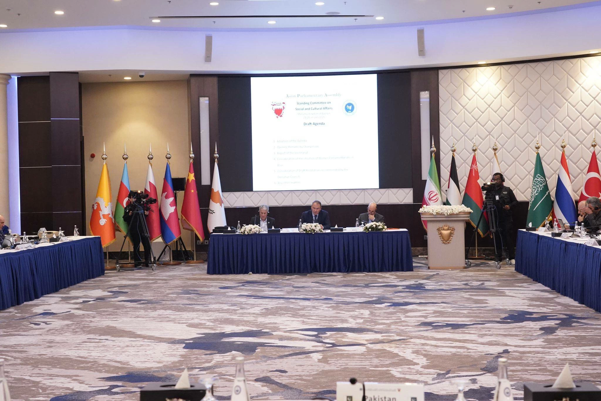 وفد الشعبة يشارك في اجتماع اللجنة الدائمة المعنية بالشؤون السياسية بالجمعية البرلمانية الآسيوية