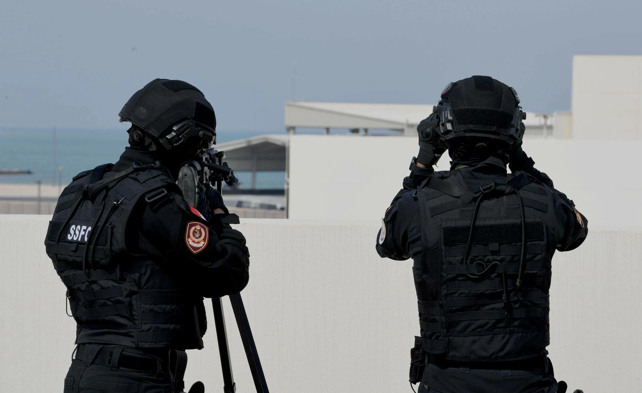 قوات شرطة البحرين المشاركة في تمرين "أمن الخليج العربي 4" تواصل أعمالها في اطار التدريبات الميدانية