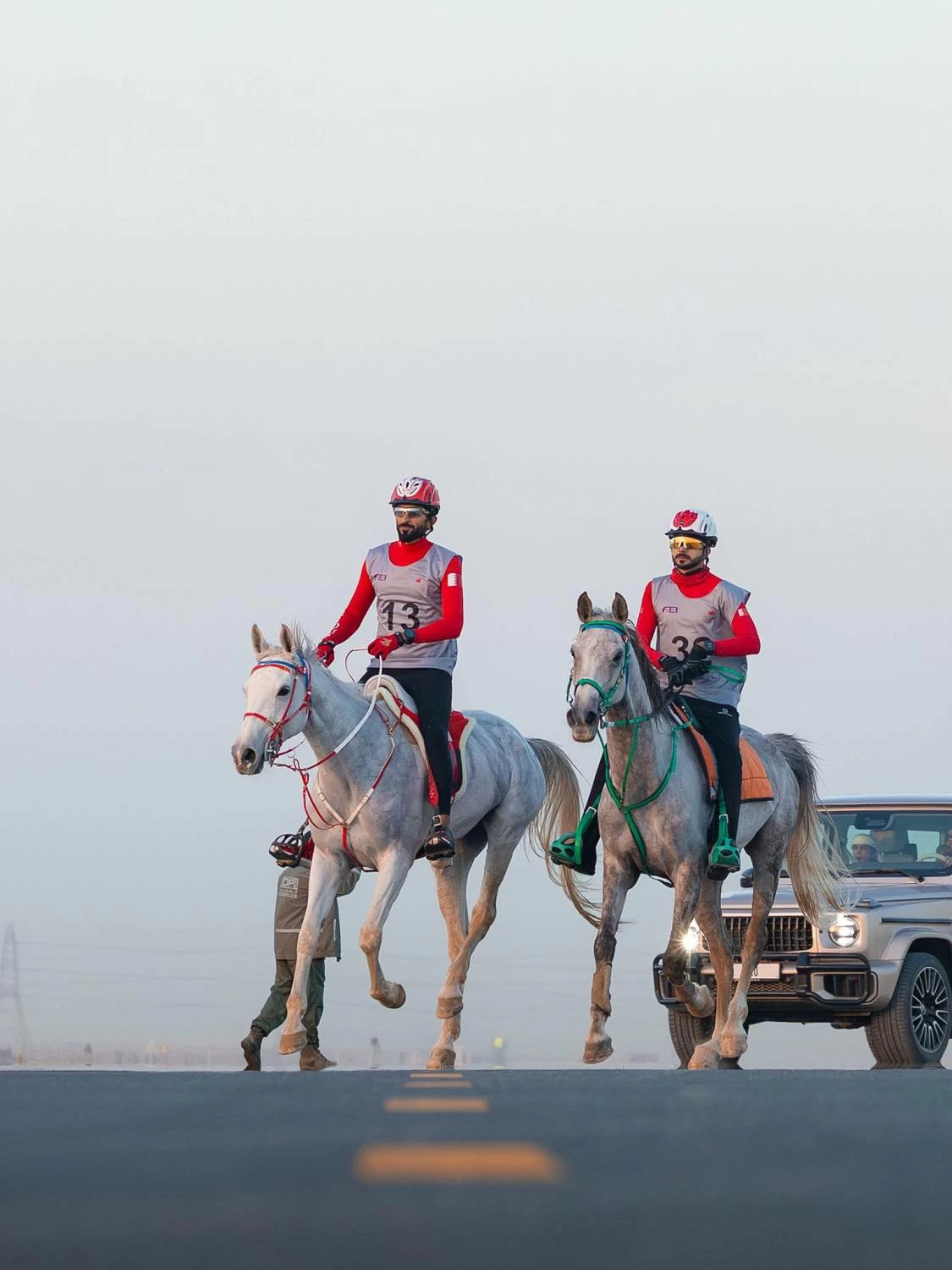 ناصر بن حمد يتصدر السباق الدولي التأهيلي للقدرة في دبي