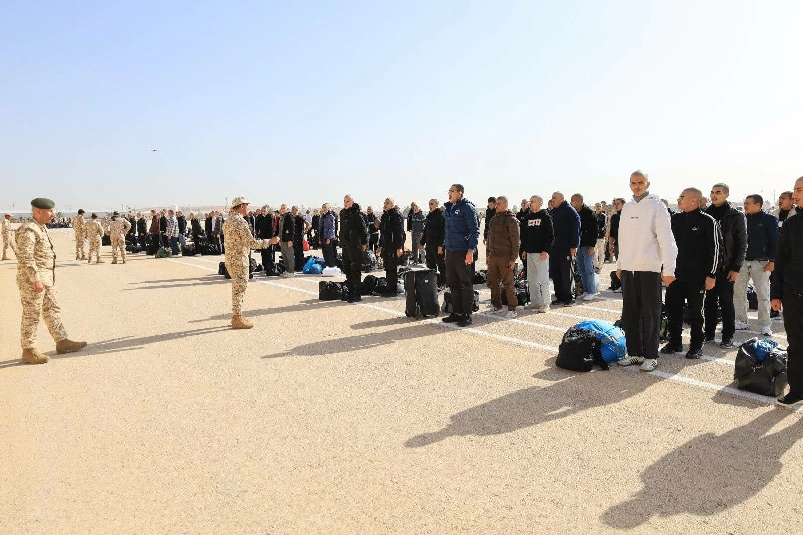 بدء الخدمة الإلزامية في الجيش الأردني والتحاق الدفعة الأولى من المنتسبين