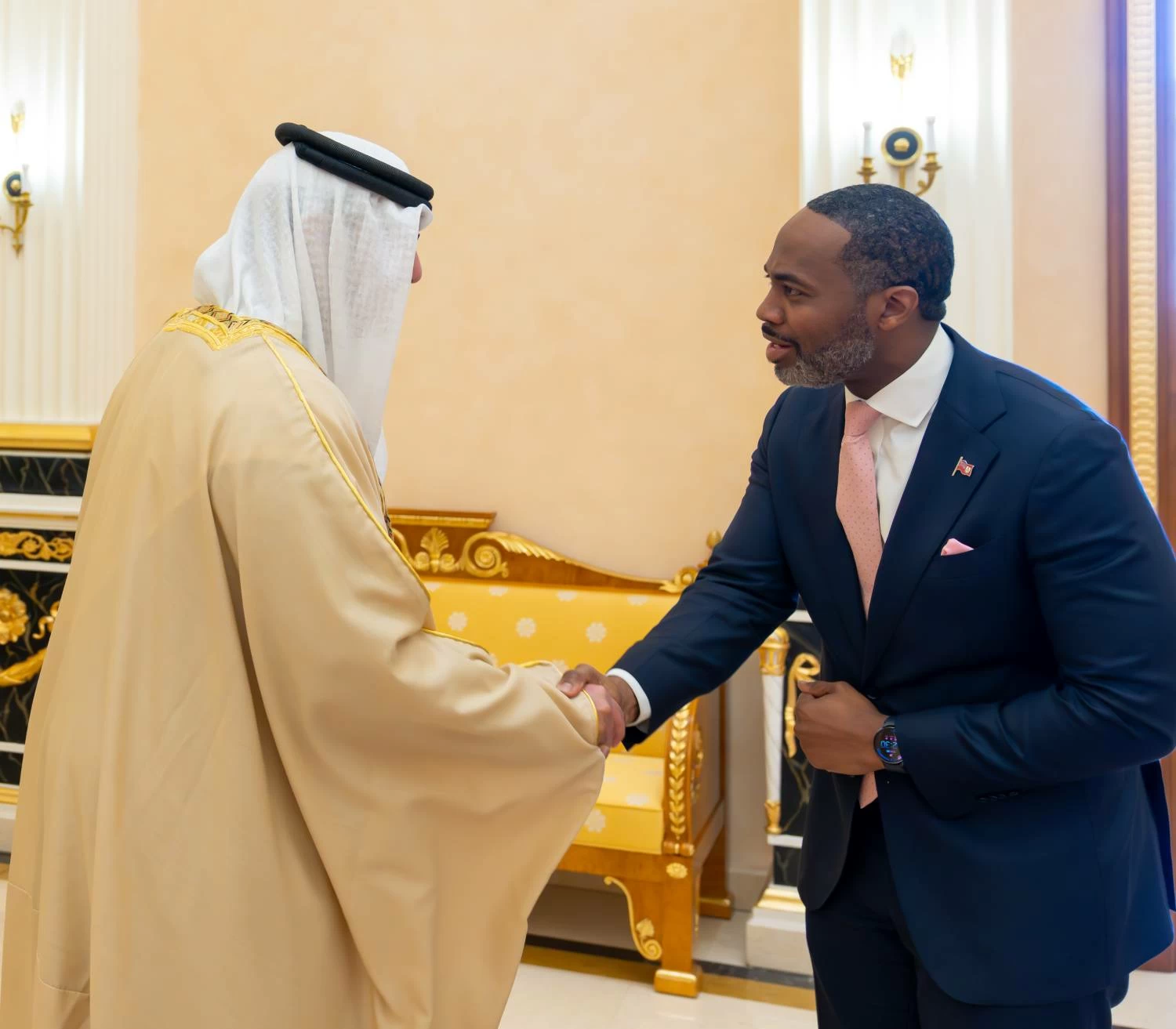 ولي العهد رئيس الوزراء يلتقي رئيس وزراء برمودا