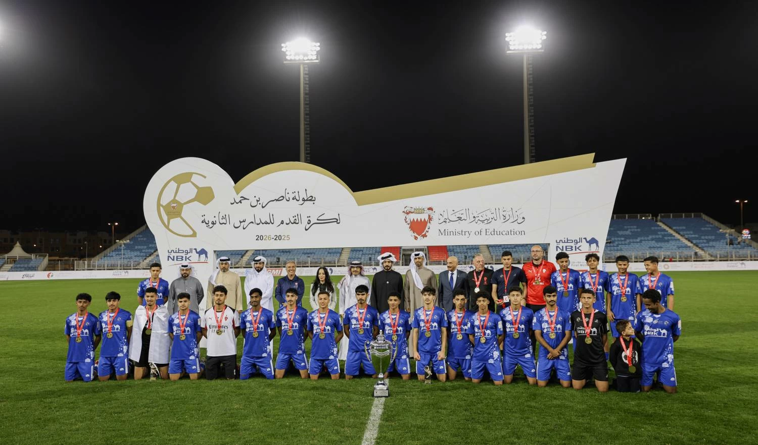 مركز ناصر العلمي والتقني يتوج بطلاً لبطولة ناصر بن حمد لكرة قدم المدارس الثانوية للمرة الثانية 