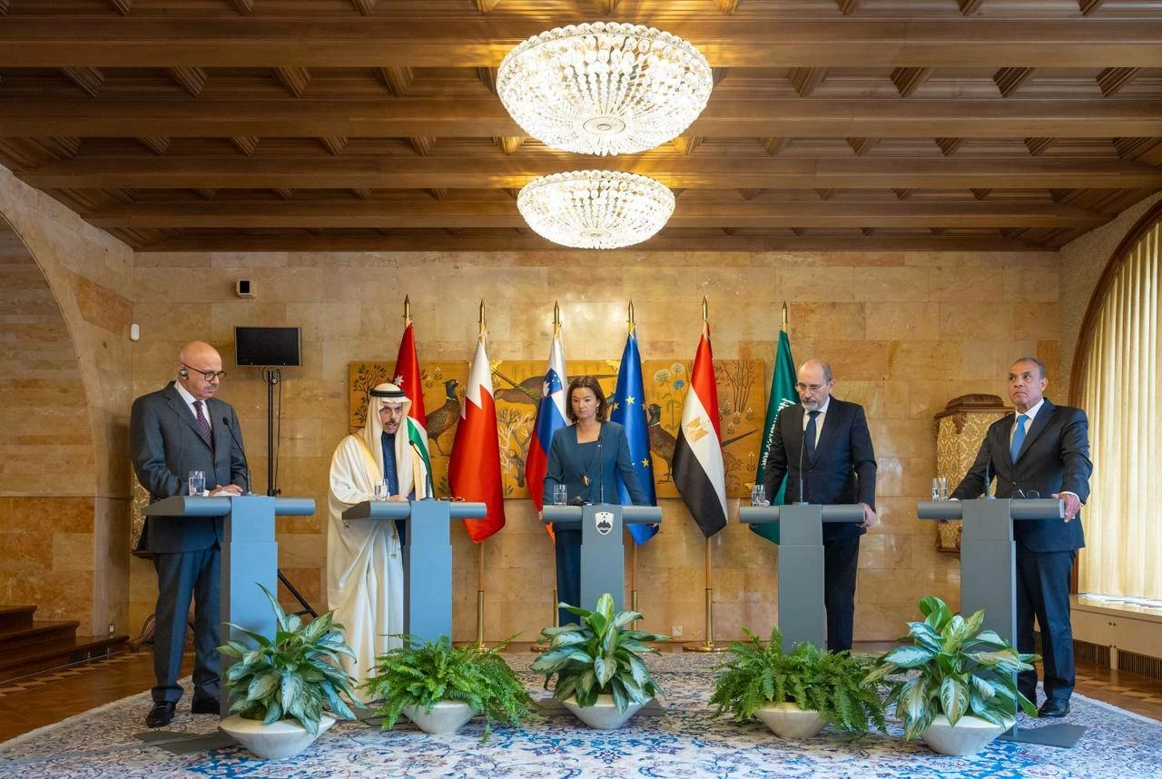 وزير&nbsp;الخارجية&nbsp;يشارك&nbsp;في&nbsp;المؤتمر&nbsp;الصحفي العربي مع نظيرته&nbsp;السلوفينية&nbsp;