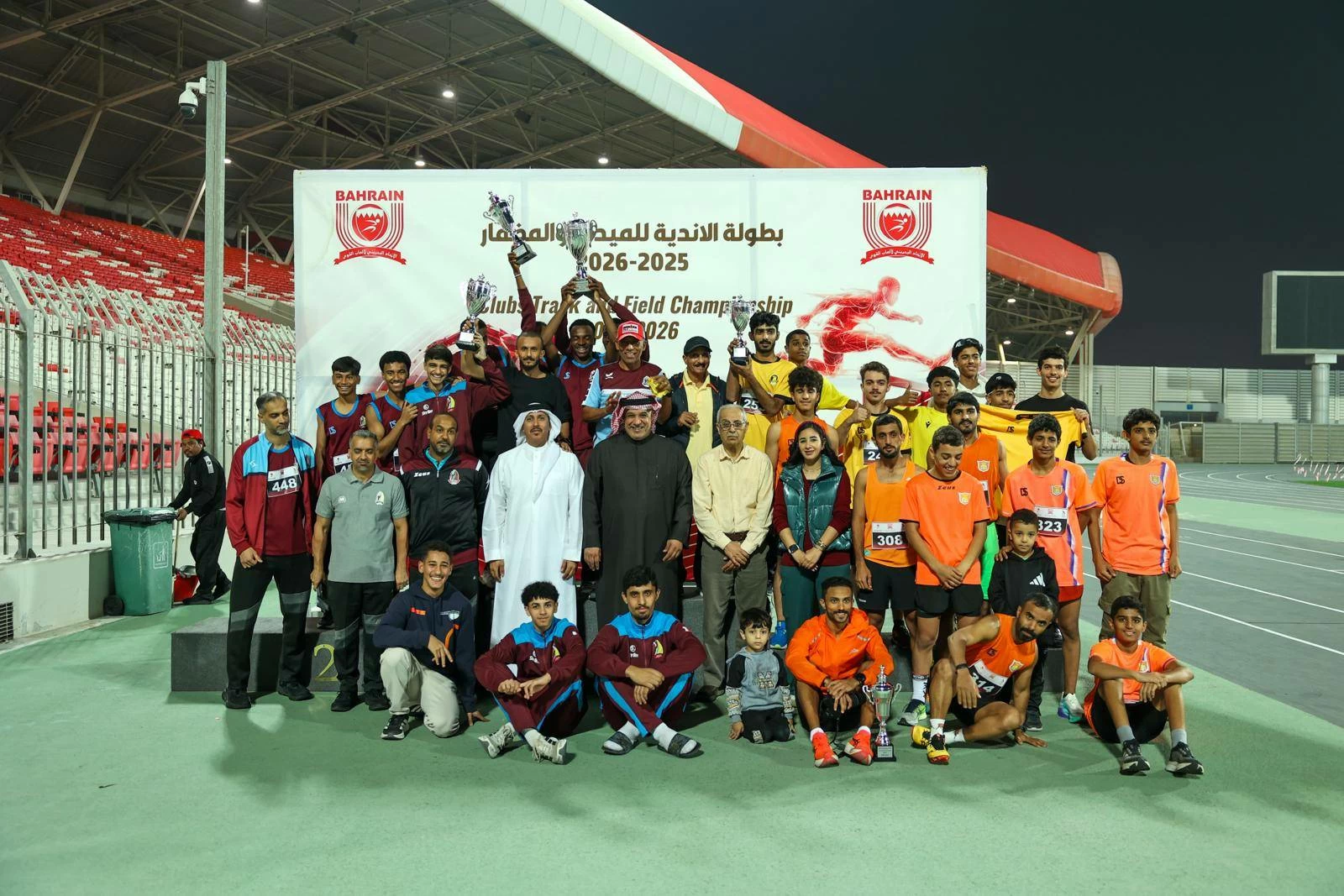 الشباب يتوج ببطولة العموم والبسيتين بطلا للناشئين ببطولة الميدان والمضمار للأندية