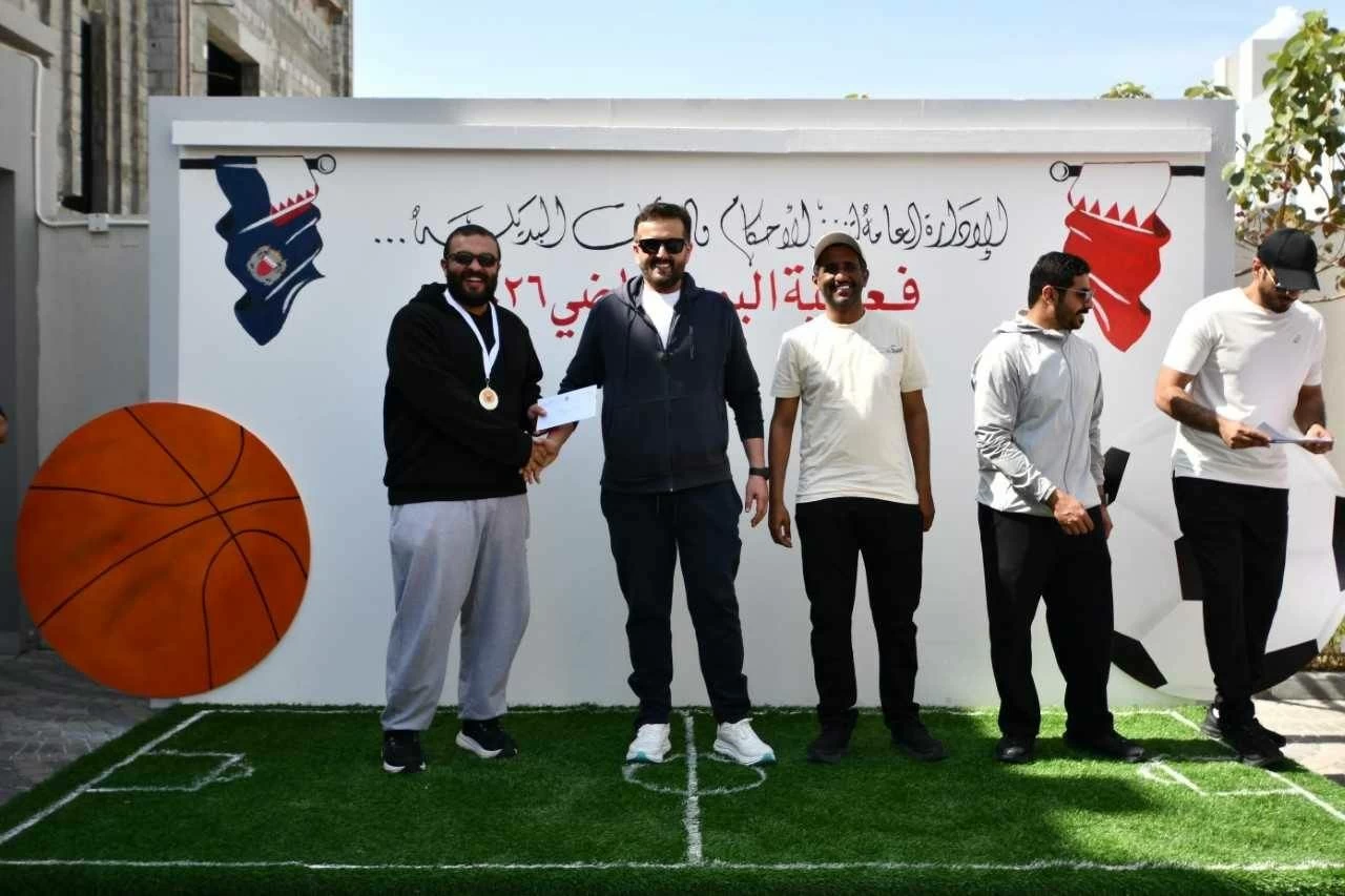 مدير عام تنفيذ الأحكام والعقوبات البديلة يشهد فعالية رياضية بمناسبة اليوم الرياضي لمملكة البحرين بمجمع السجون المفتوحة