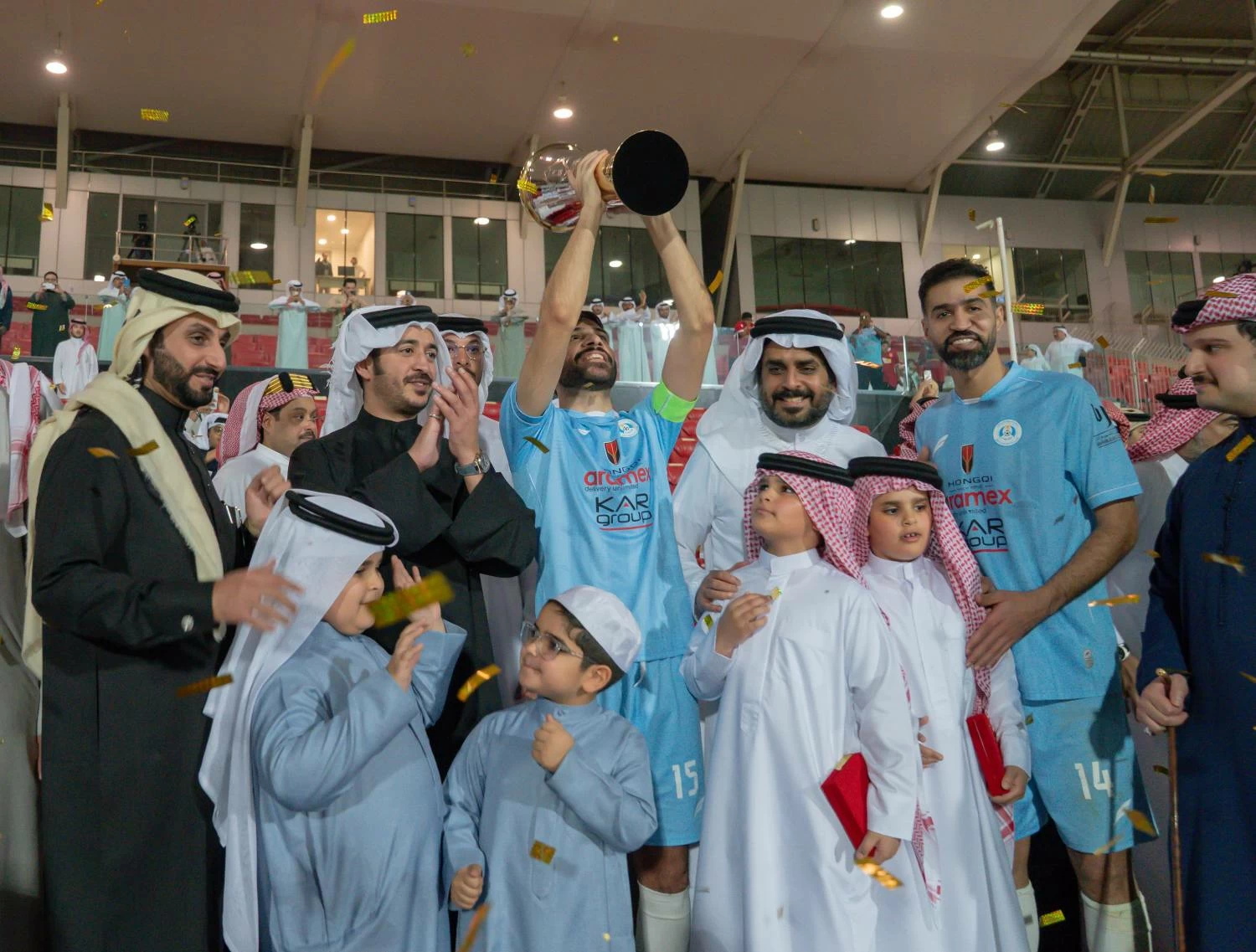 خالد بن حمد يتوج الرفاع بطلا لكأس سموه لكرة القدم بعد فوزه على المحرق