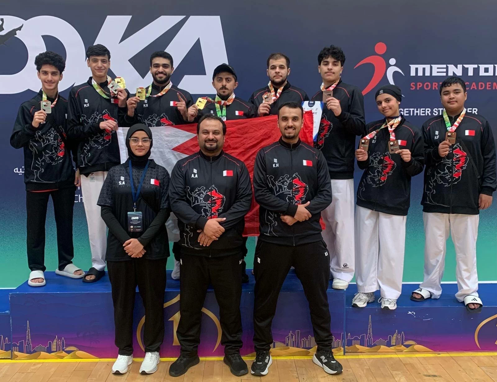 11 ميدالية لأكاديمية الشوتوكان البحرينية في بطولة دبي المفتوحة للكاراتيه