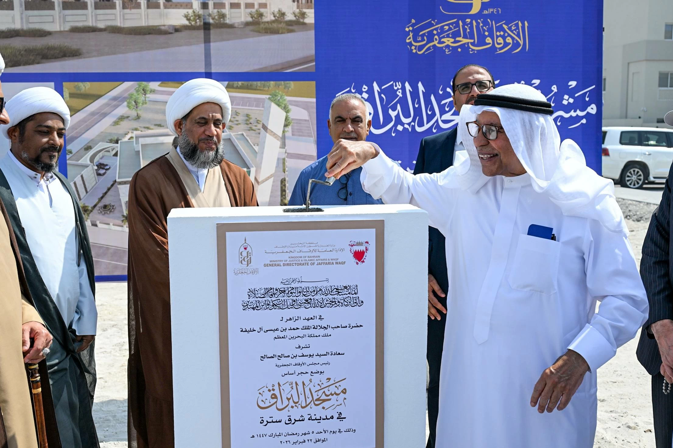 &laquo;الجعفرية&raquo; تضع حجر الأساس لمسجدي البراق وكميل بن زياد في مدينة شرق سترة