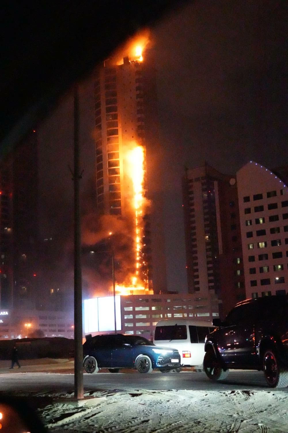 اعتداء غاشم على أحد الأبراج السكنية في ضاحية السيف