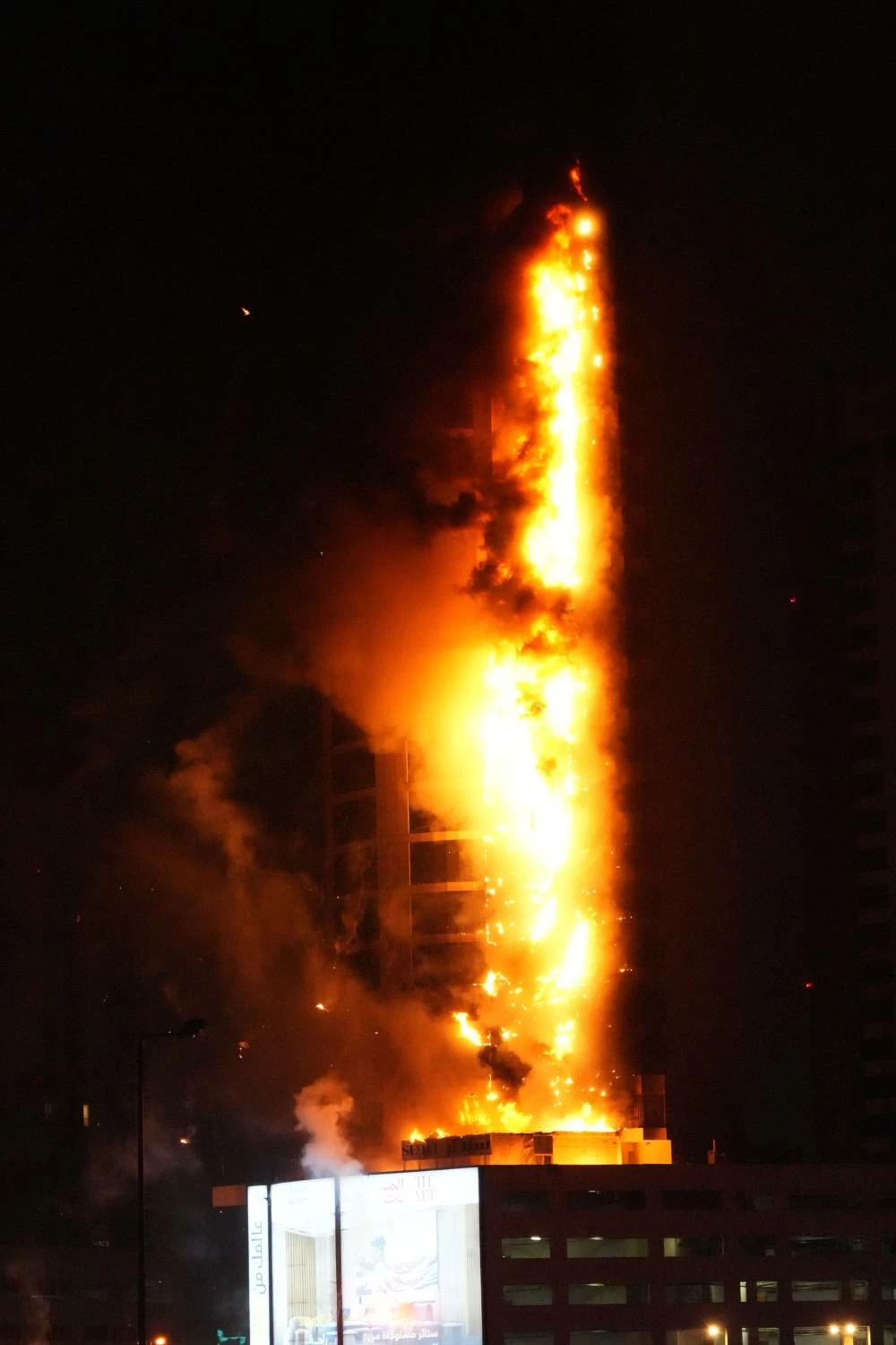 اعتداء غاشم على أحد الأبراج السكنية في ضاحية السيف