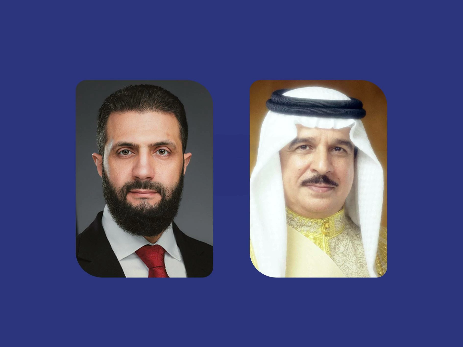 الملك المعظم يتلقى اتصالاً هاتفياً من الرئيس السوري