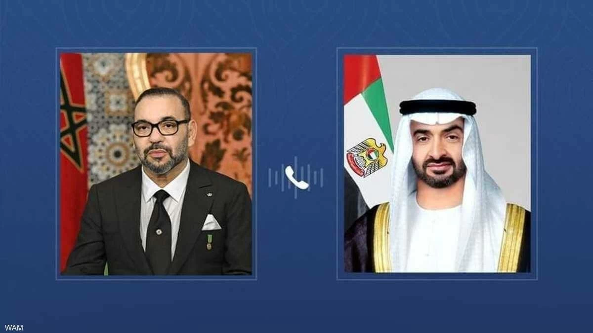 رئيس الإمارات وملك المغرب يبحثان هاتفياً التطورات الإقليمية