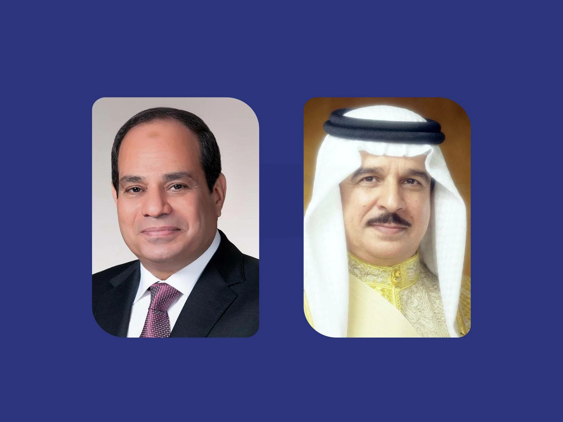 البحرين – جلالة الملك يعقد اجتماعا مع الرئيس المصري