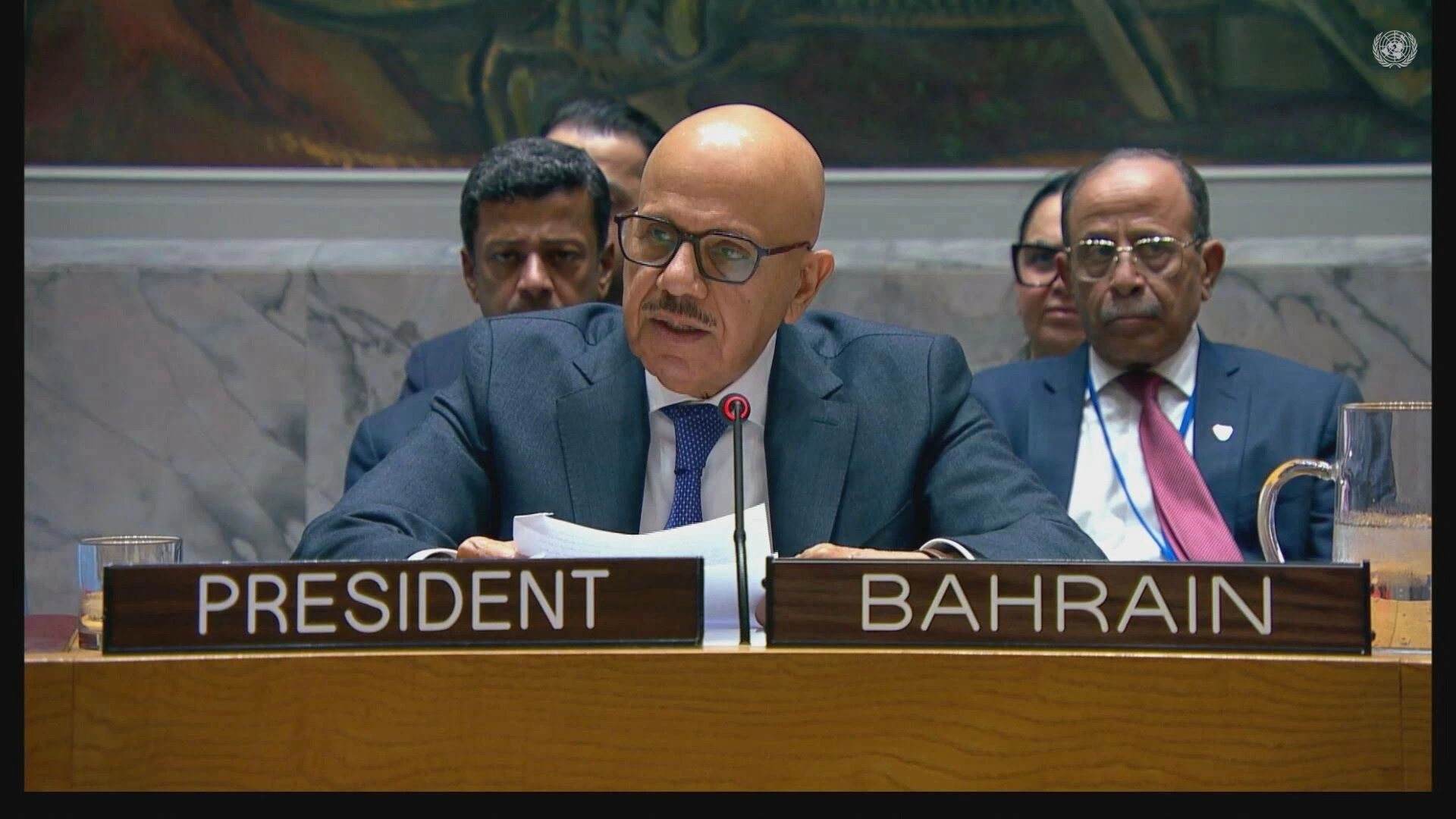 البحرين – وزير الخارجية يترأس جلسة مجلس الأمن حول التعاون بين جامعة الدول العربية والأمم المتحدة