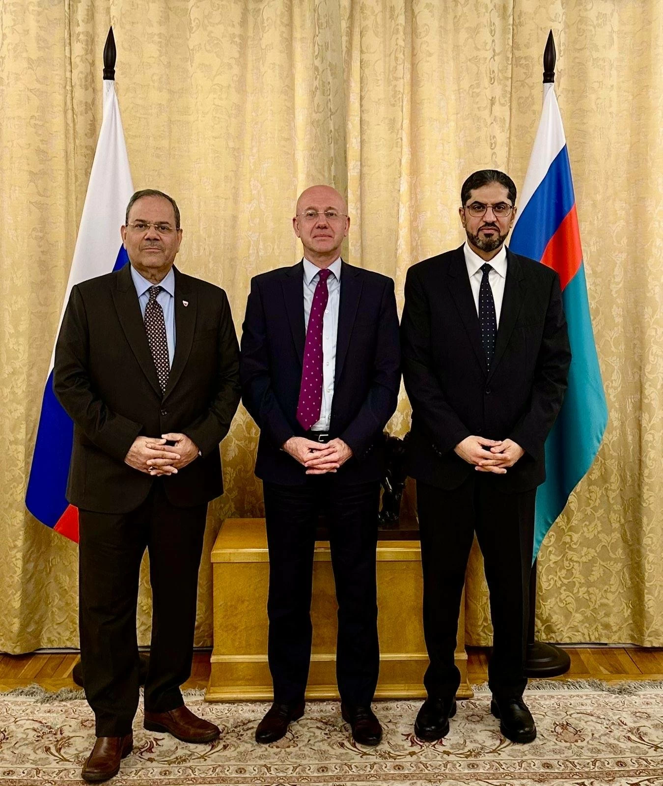 سفيرا مملكة البحرين ودولة الإمارات في موسكو يجتمعان مع نائب وزير الخارجية الروسي لشؤون المنظمات الدولية 