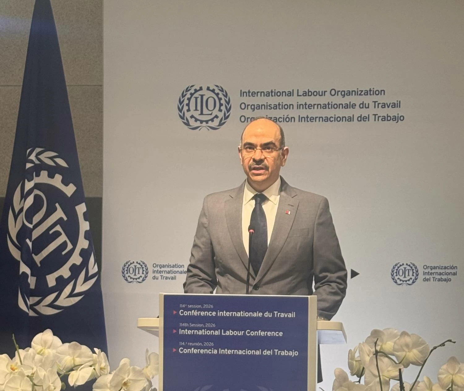 البحرين – وزير العمل ووزير الشؤون القانونية يترأسان وفد البحرين المشارك في مؤتمر العمل الدولي بجنيف