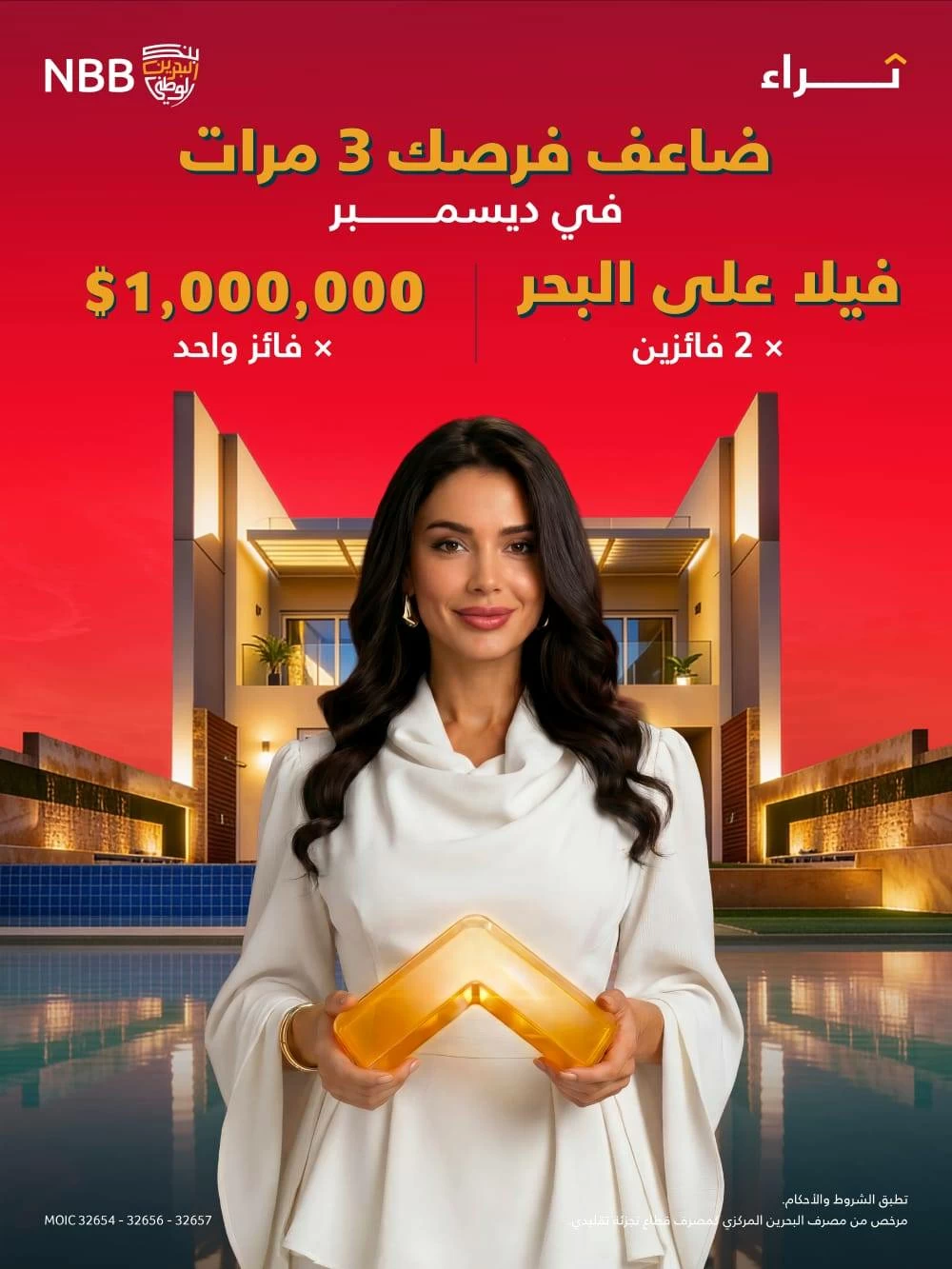 البحرين – بنك البحرين الوطني يضاعف فرص فوز عملائه ثلاث مرات في السحب على الجائزة الكبرى لحساب “ثراء” لشهر ديسمبر 2026.