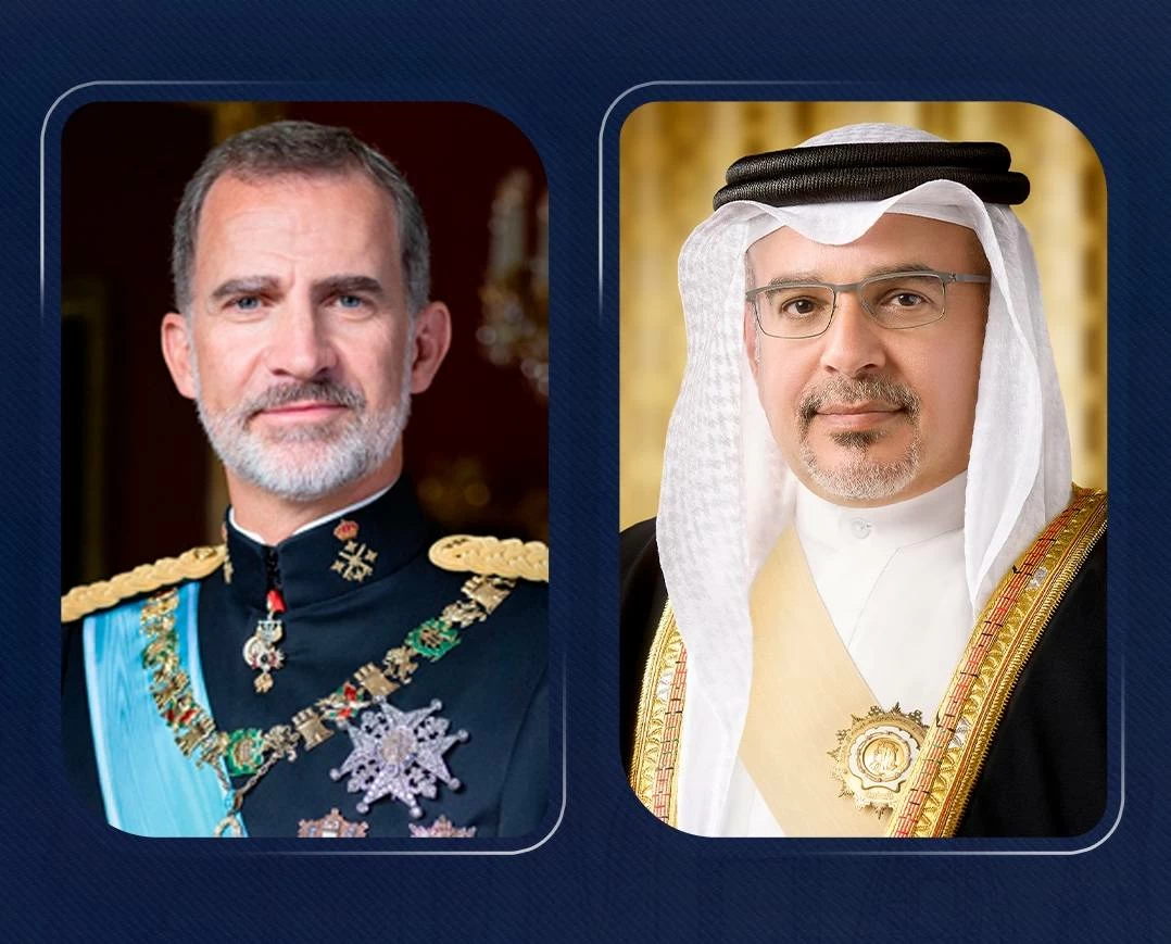البحرين – ولي العهد ورئيس مجلس الوزراء يهنئان ملك إسبانيا بفوز المنتخب الإسباني بكأس العالم 2026 البحرين – ولي العهد ورئيس مجلس الوزراء يهنئان ملك إسبانيا بفوز المنتخب الإسباني بكأس العالم 2026